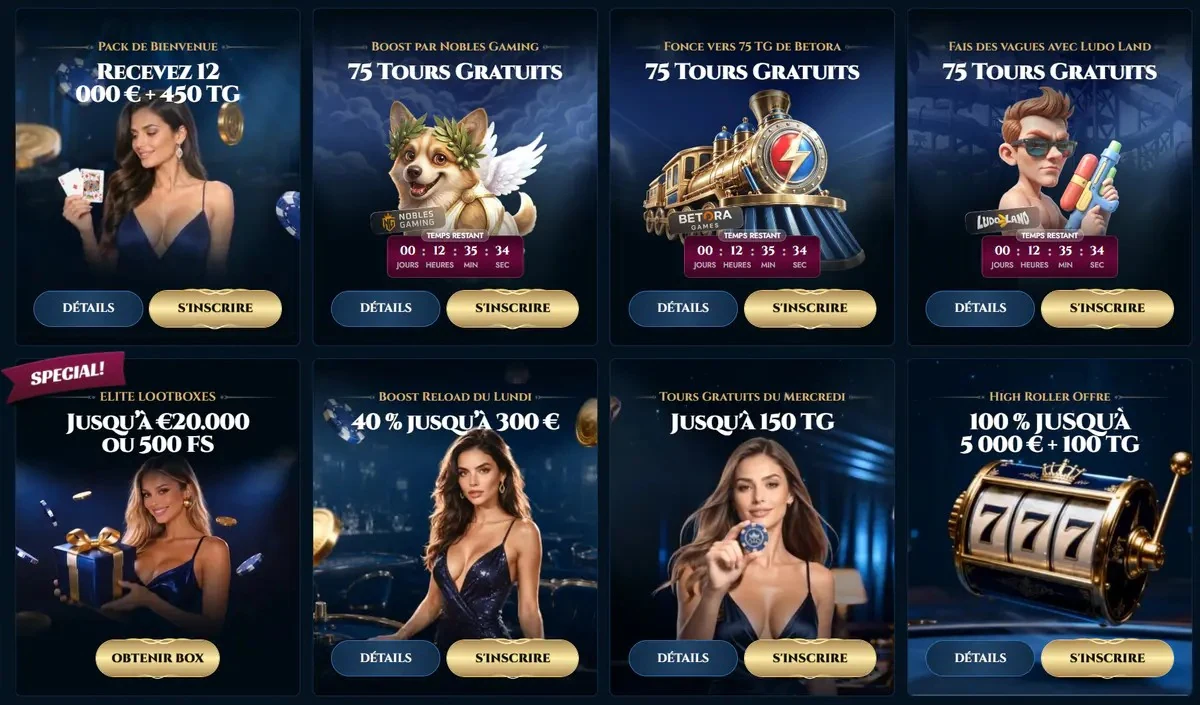 Olympe Casino : pack de bienvenue et promotions de la semaine